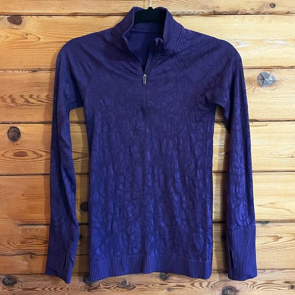 Lululemon Rest Less Half Zip Purple - Picture 1 of 5